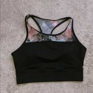 Floral & Hunter Green Crop Top